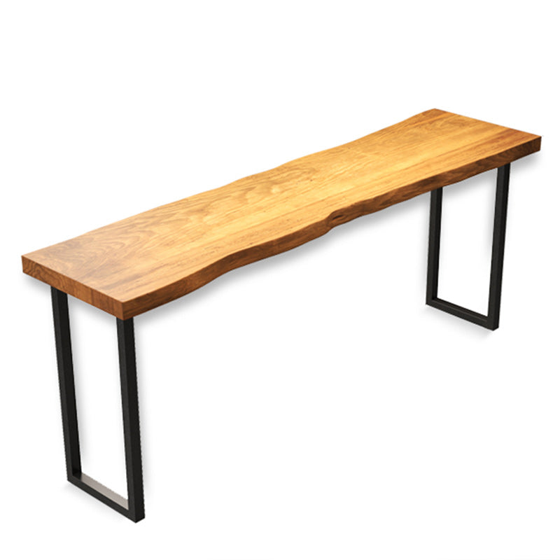 Industrial Solid Wood Natural Bistro Accent Dining Table Sled Bar Table Without Chairs Clearhalo 'Bar Furniture' 'Bar Tables' 'bar_tables' 'furn' 'furn_bar_tables' 'Furniture' 'Kitchen & Dining Furniture' 5216149