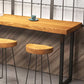 Industrial Solid Wood Natural Bistro Accent Dining Table Sled Bar Table Clearhalo 'Bar Furniture' 'Bar Tables' 'bar_tables' 'furn' 'furn_bar_tables' 'Furniture' 'Kitchen & Dining Furniture' 5216150