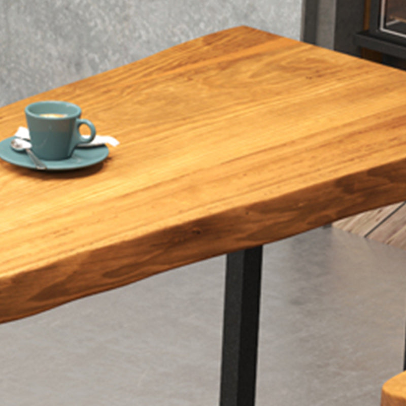 Industrial Solid Wood Natural Bistro Accent Dining Table Sled Bar Table Clearhalo 'Bar Furniture' 'Bar Tables' 'bar_tables' 'furn' 'furn_bar_tables' 'Furniture' 'Kitchen & Dining Furniture' 5216152