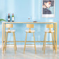 Trestle contemporain marbre bar table de vin rectangle du bar à hauteur table de cocktail en blanc