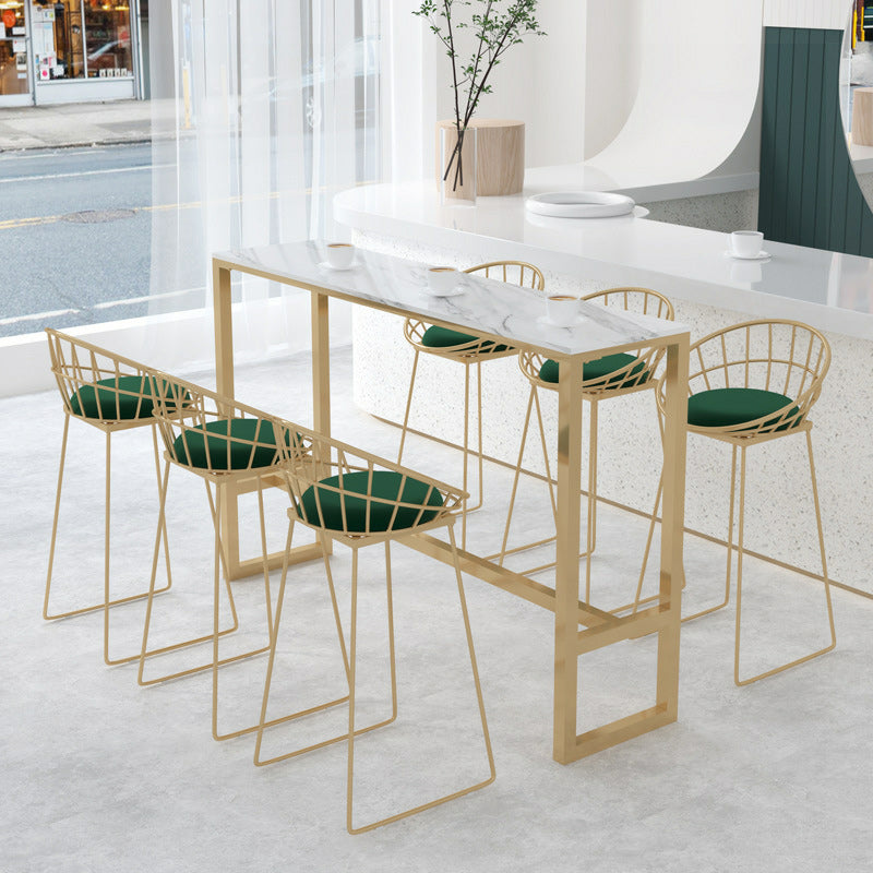 Marmor Contemporary Patio Bar Table Shop White Footstütze Bistro Cocktailtisch