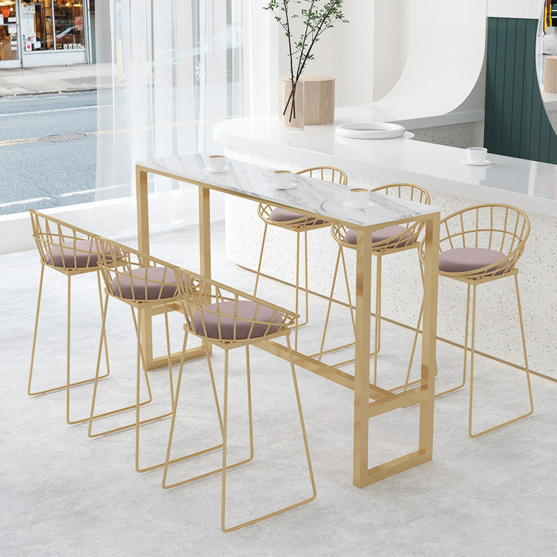 Marmor Contemporary Patio Bar Table Shop White Footstütze Bistro Cocktailtisch