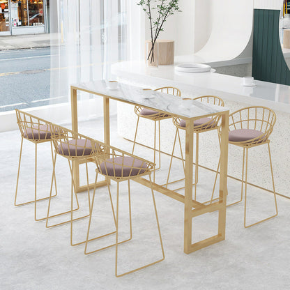 Marmor Contemporary Patio Bar Table Shop White Footstütze Bistro Cocktailtisch