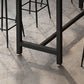 Rectangle Wood Top Counter Table Industrial Style Bar Table for Restaurant