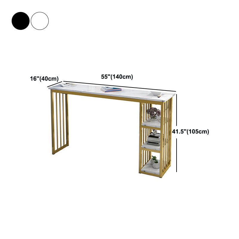 Tavolo da bar in stile glam in altezza da 42 pollici tavolo da bistrot piedistallo in oro