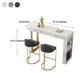 Marble Bistro Bar Table with Rectangle Table Top Double Pedestal Table Clearhalo 'Bar Furniture' 'Bar Tables' 'bar_tables' 'furn' 'furn_bar_tables' 'Furniture' 'Kitchen & Dining Furniture' 5216296