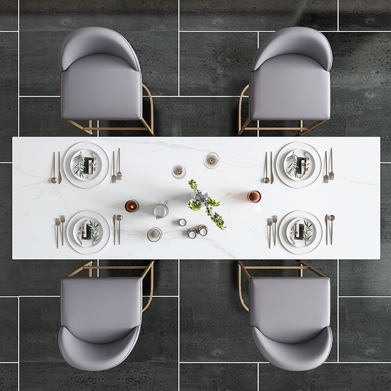 Mesa de comedor de acento de mármol contemporáneo