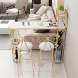 Tableau de bar de style luxe léger Tableau de bistrot en marbre artificiel de hauteur de 42 pouces