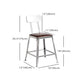 Industrial Square Iron Bar Stool Silver Footrest Bristol Stool Clearhalo 'Bar Furniture' 'Bar Stools' 'bar_stools' 'furn' 'furn_bar_stools' 'Furniture' 'Kitchen & Dining Furniture' 5216468