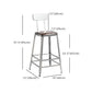 Industrial Square Iron Bar Stool Silver Footrest Bristol Stool Clearhalo 'Bar Furniture' 'Bar Stools' 'bar_stools' 'furn' 'furn_bar_stools' 'Furniture' 'Kitchen & Dining Furniture' 5216470
