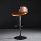 Industrial Style Swivel Leather Barstools Adjustable Low Back Stools Brown 1 Piece Clearhalo 'Bar Furniture' 'Bar Stools' 'bar_stools' 'furn' 'furn_bar_stools' 'Furniture' 'Kitchen & Dining Furniture' 5216539