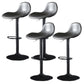 Industrial Style Swivel Leather Barstools Adjustable Low Back Stools Grey 4 Piece Set Clearhalo 'Bar Furniture' 'Bar Stools' 'bar_stools' 'furn' 'furn_bar_stools' 'Furniture' 'Kitchen & Dining Furniture' 5216549
