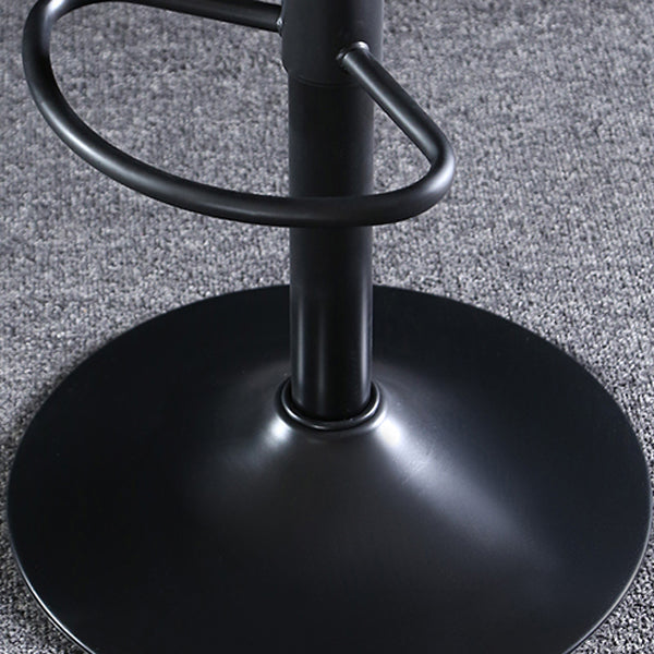 Industrial Style Swivel Leather Barstools Adjustable Low Back Stools Clearhalo 'Bar Furniture' 'Bar Stools' 'bar_stools' 'furn' 'furn_bar_stools' 'Furniture' 'Kitchen & Dining Furniture' 5216554