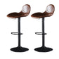 Industrial Style Swivel Leather Barstools Adjustable Low Back Stools Dark Brown 2 Piece Set Clearhalo 'Bar Furniture' 'Bar Stools' 'bar_stools' 'furn' 'furn_bar_stools' 'Furniture' 'Kitchen & Dining Furniture' 5216559