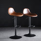 Industrial Style Swivel Leather Barstools Adjustable Low Back Stools Clearhalo 'Bar Furniture' 'Bar Stools' 'bar_stools' 'furn' 'furn_bar_stools' 'Furniture' 'Kitchen & Dining Furniture' 5216562