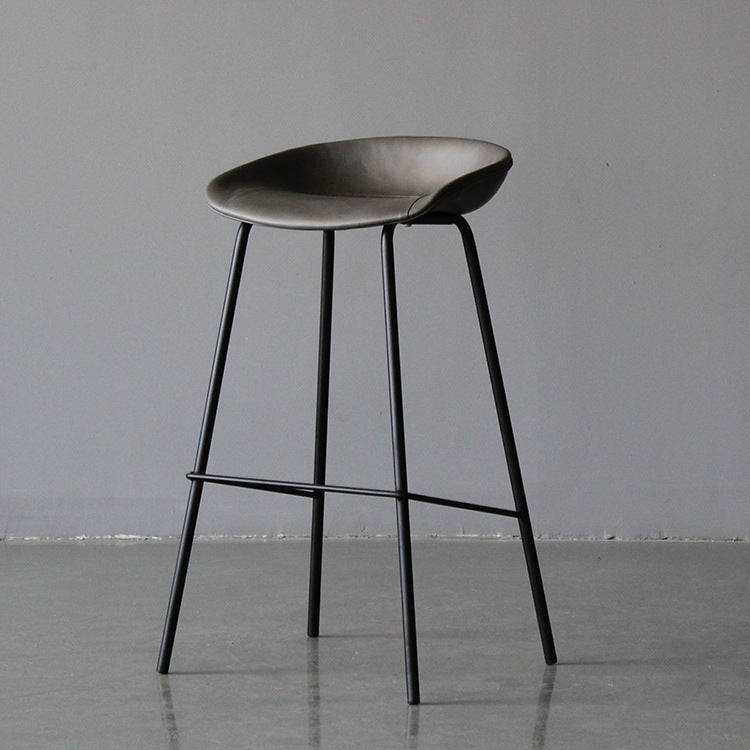 Tabouret à bas de pied finition mate Tapis bas de dos basse tabouret en cuir maison industrielle