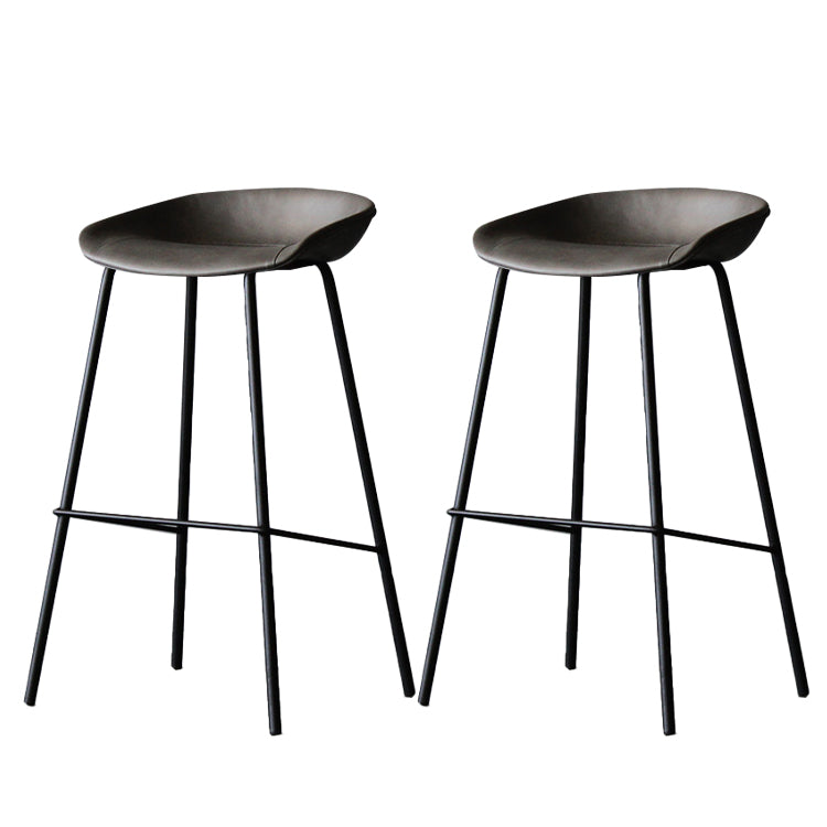 Matte afwerking voetsteun gestoffeerd lage achterste kruk industrieel thuisleren krukje