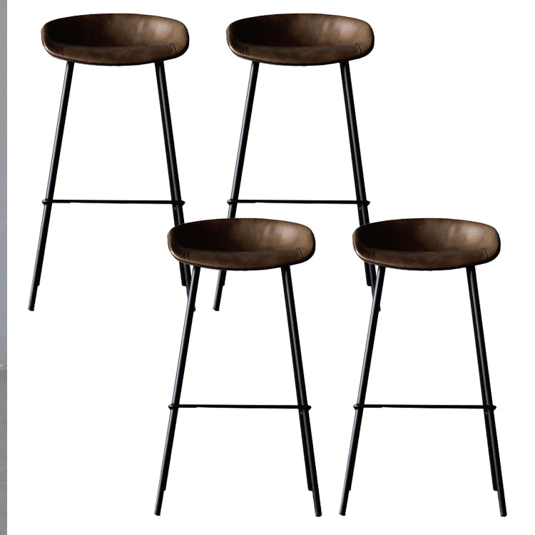 Tabouret à bas de pied finition mate Tapis bas de dos basse tabouret en cuir maison industrielle