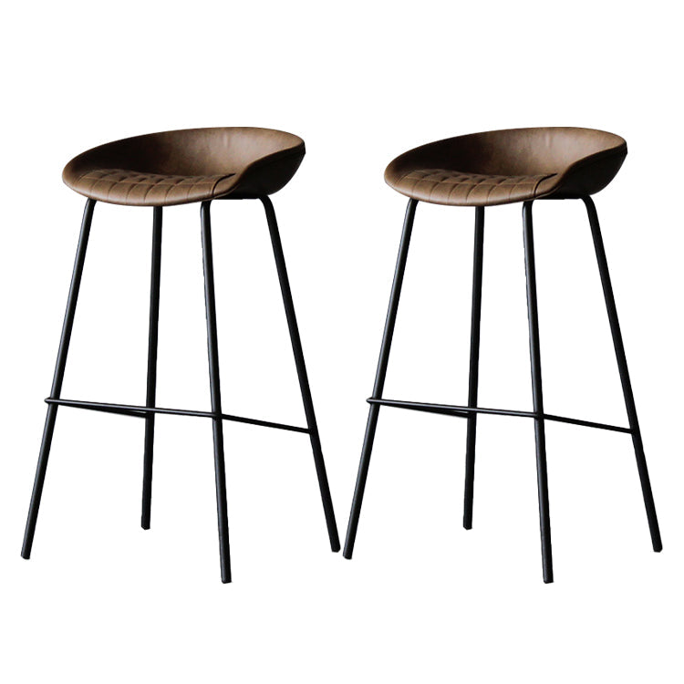 Tabouret à bas de pied finition mate Tapis bas de dos basse tabouret en cuir maison industrielle