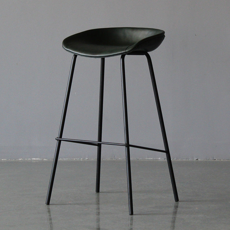 Tabouret à bas de pied finition mate Tapis bas de dos basse tabouret en cuir maison industrielle