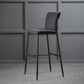 Minimalist Style Upholstered Fabric Barstools Backrest Bar Stools with Footrest