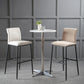 Minimalist Style Upholstered Fabric Barstools Backrest Bar Stools with Footrest