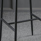 Minimalist Style Upholstered Fabric Barstools Backrest Bar Stools with Footrest