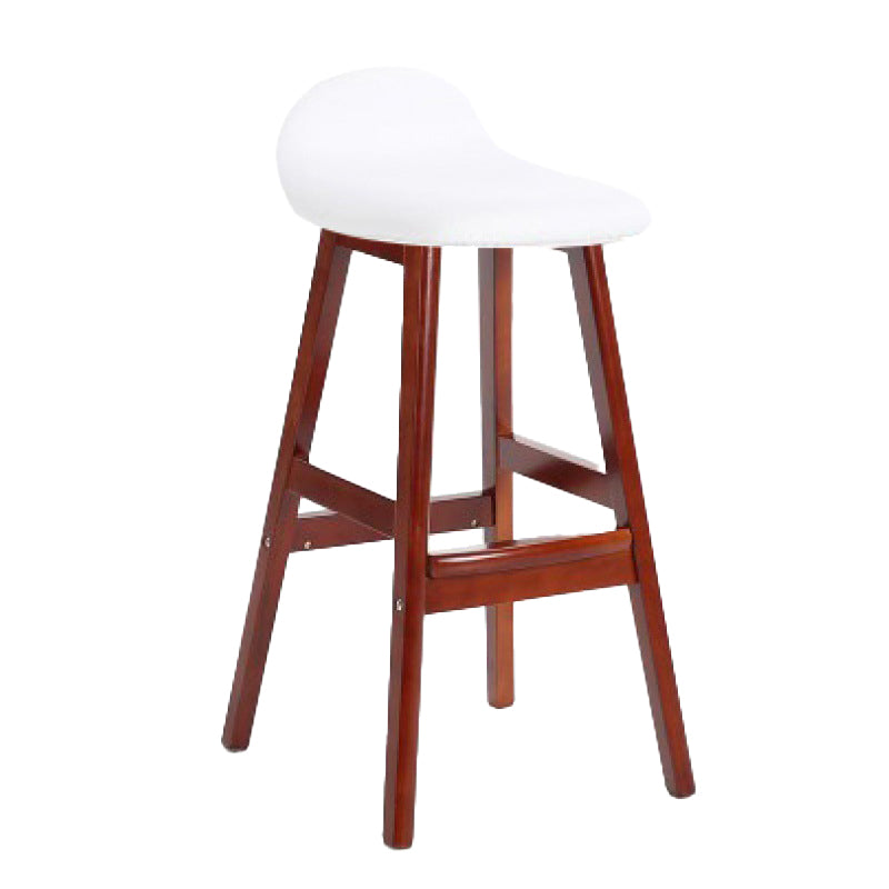 Tabouret de bas de pied de bas de pied de lin scandinave 27,55 '' tabouret de bar en caoutchouc