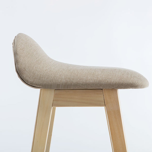 Tabouret de bas de pied de bas de pied de lin scandinave 27,55 '' tabouret de bar en caoutchouc