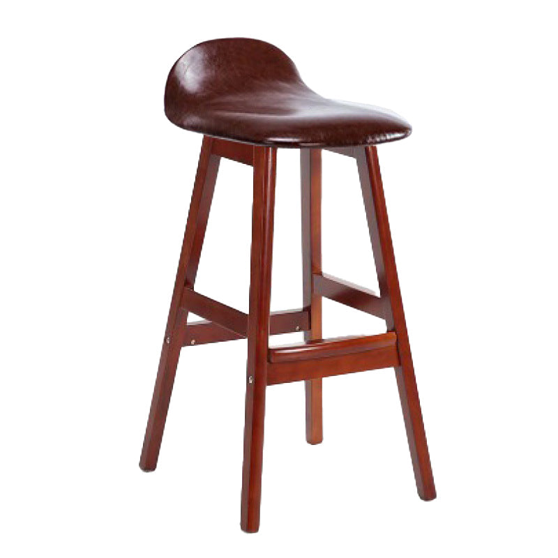 Tabouret de bas de pied de bas de pied de lin scandinave 27,55 '' tabouret de bar en caoutchouc