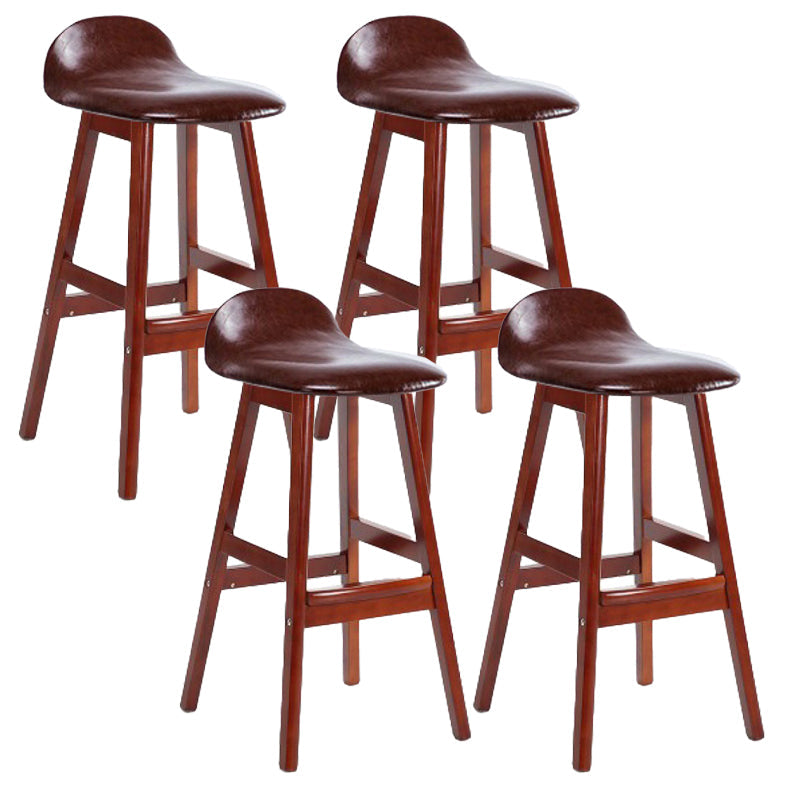 Tabouret de bas de pied de bas de pied de lin scandinave 27,55 '' tabouret de bar en caoutchouc