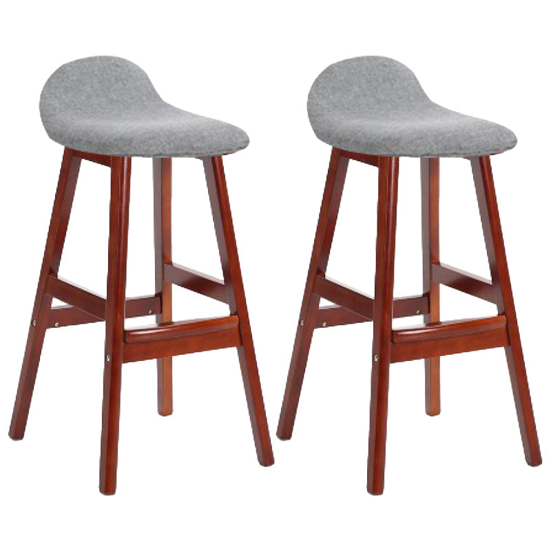 Tabouret de bas de pied de bas de pied de lin scandinave 27,55 '' tabouret de bar en caoutchouc