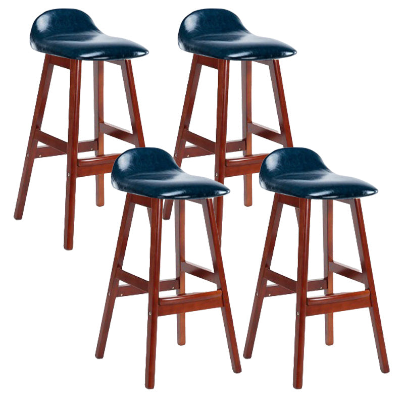 Tabouret de bas de pied de bas de pied de lin scandinave 27,55 '' tabouret de bar en caoutchouc