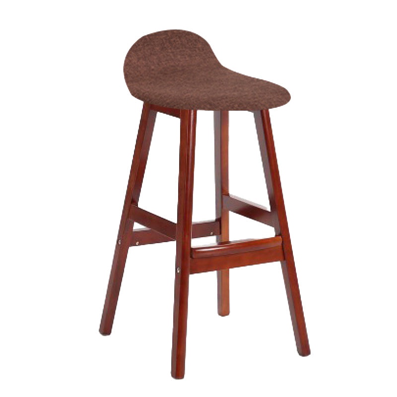 Tabouret de bas de pied de bas de pied de lin scandinave 27,55 '' tabouret de bar en caoutchouc