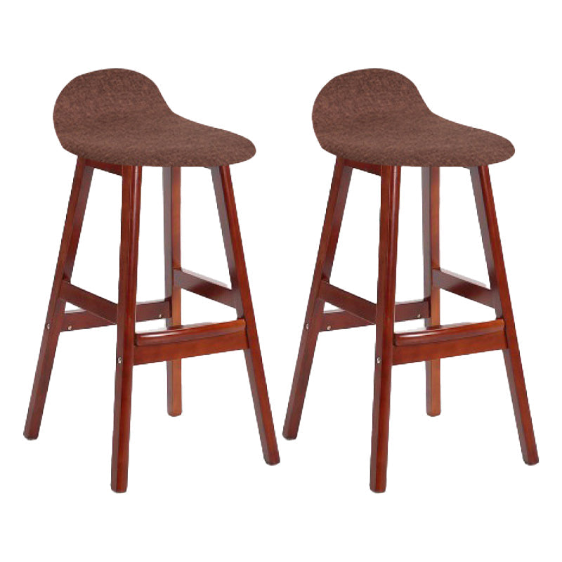 Tabouret de bas de pied de bas de pied de lin scandinave 27,55 '' tabouret de bar en caoutchouc