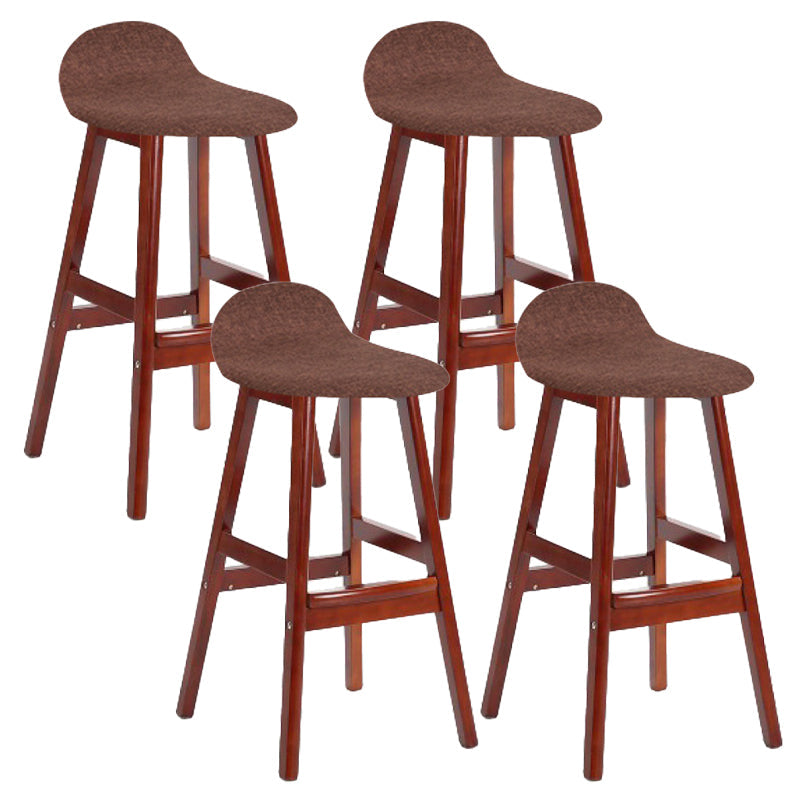 Tabouret de bas de pied de bas de pied de lin scandinave 27,55 '' tabouret de bar en caoutchouc