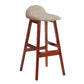 Tabouret de bas de pied de bas de pied de lin scandinave 27,55 '' tabouret de bar en caoutchouc