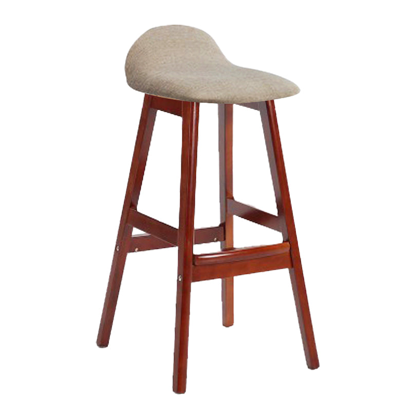 Tabouret de bas de pied de bas de pied de lin scandinave 27,55 '' tabouret de bar en caoutchouc
