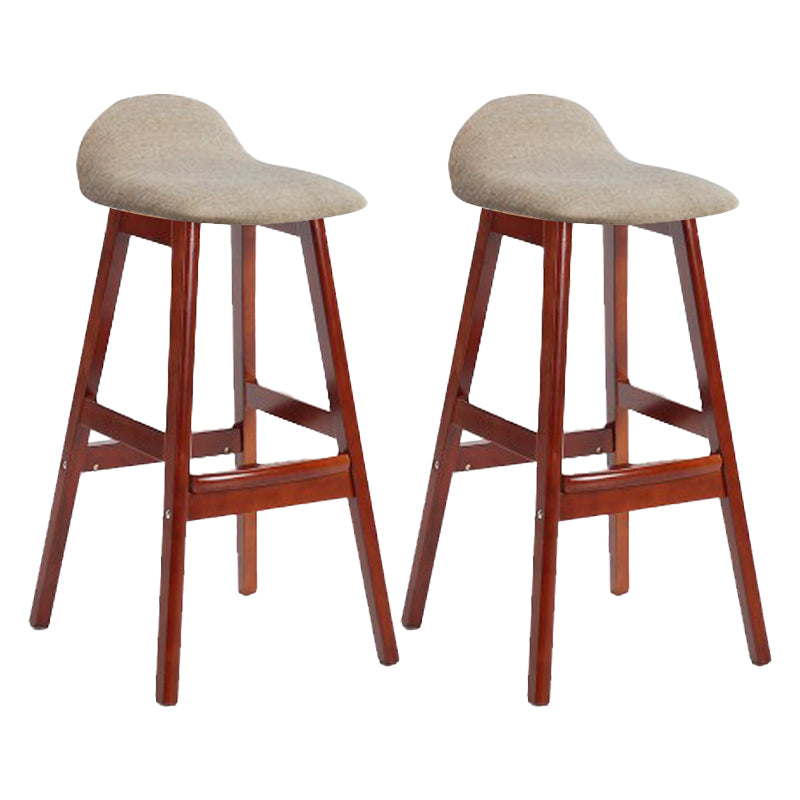 Tabouret de bas de pied de bas de pied de lin scandinave 27,55 '' tabouret de bar en caoutchouc