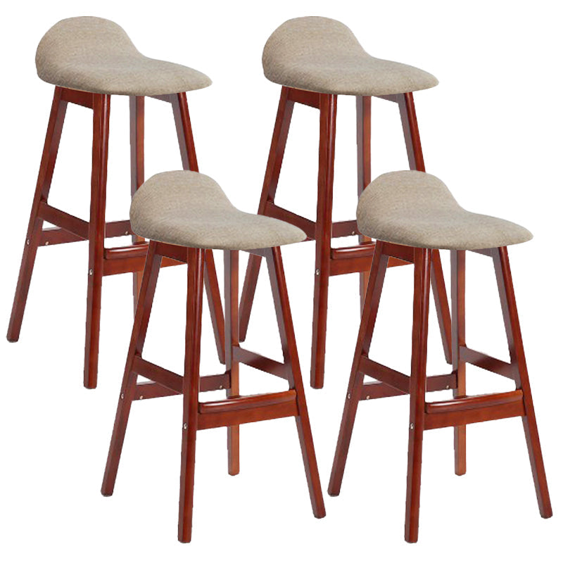 Tabouret de bas de pied de bas de pied de lin scandinave 27,55 '' tabouret de bar en caoutchouc