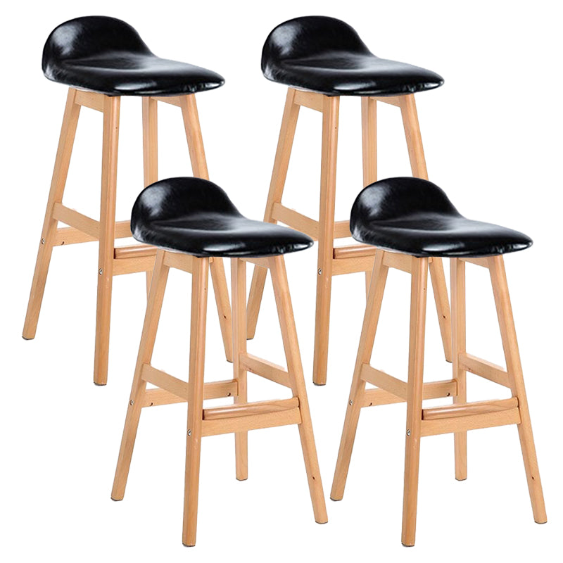 Tabouret de bas de pied de bas de pied de lin scandinave 27,55 '' tabouret de bar en caoutchouc