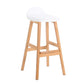 Tabouret de bas de pied de bas de pied de lin scandinave 27,55 '' tabouret de bar en caoutchouc
