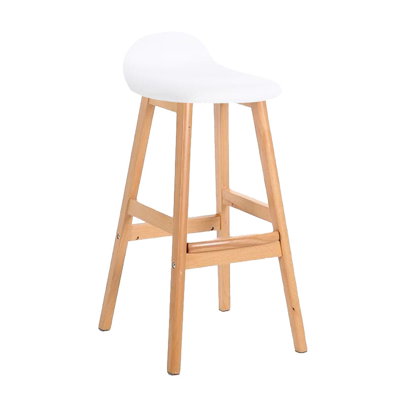 Tabouret de bas de pied de bas de pied de lin scandinave 27,55 '' tabouret de bar en caoutchouc