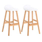 Tabouret de bas de pied de bas de pied de lin scandinave 27,55 '' tabouret de bar en caoutchouc