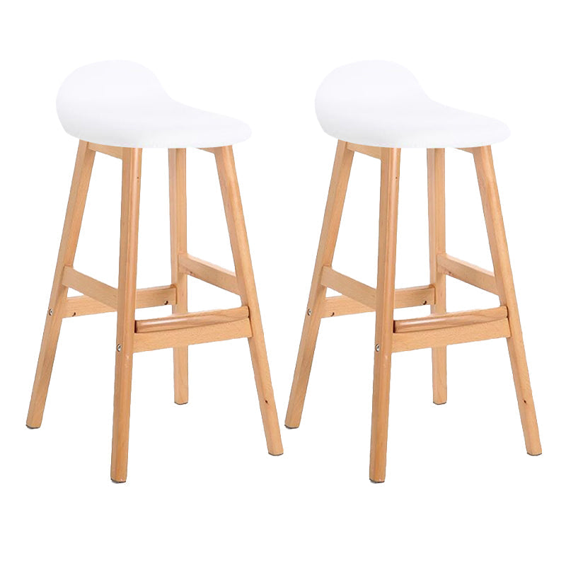 Tabouret de bas de pied de bas de pied de lin scandinave 27,55 '' tabouret de bar en caoutchouc