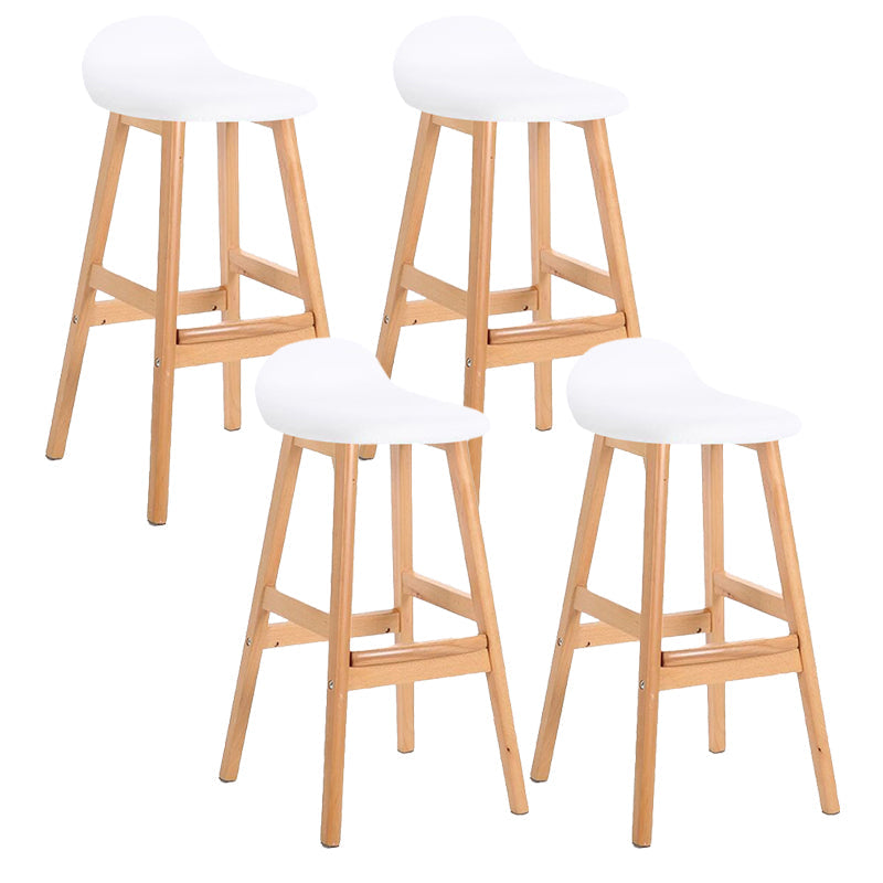 Tabouret de bas de pied de bas de pied de lin scandinave 27,55 '' tabouret de bar en caoutchouc