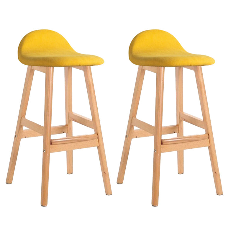 Tabouret de bas de pied de bas de pied de lin scandinave 27,55 '' tabouret de bar en caoutchouc