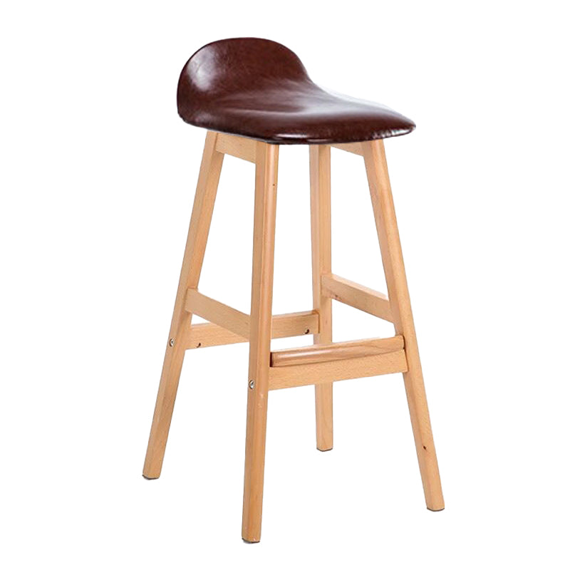 Tabouret de bas de pied de bas de pied de lin scandinave 27,55 '' tabouret de bar en caoutchouc