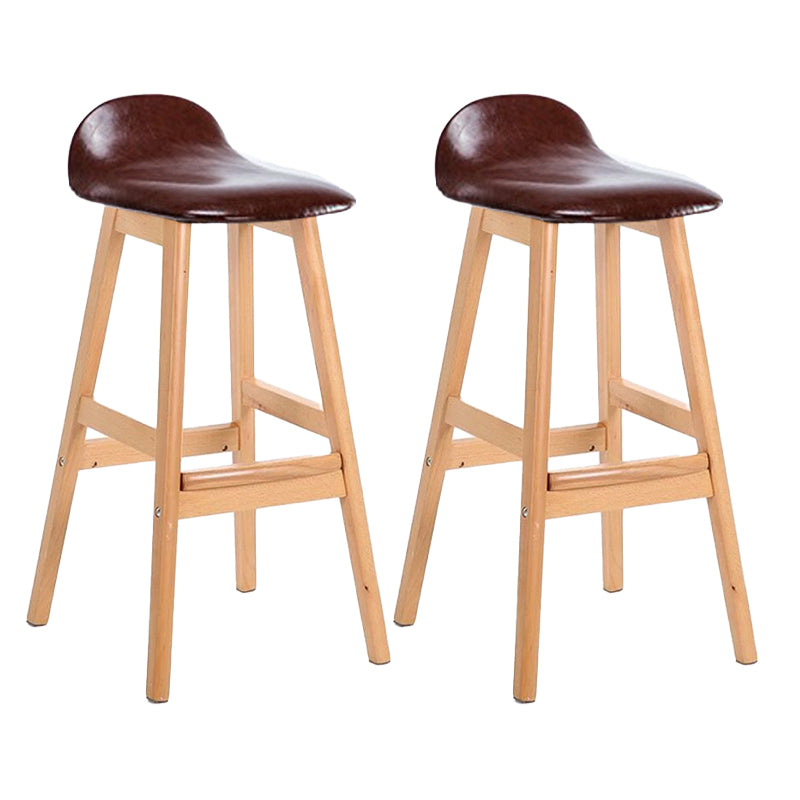 Tabouret de bas de pied de bas de pied de lin scandinave 27,55 '' tabouret de bar en caoutchouc