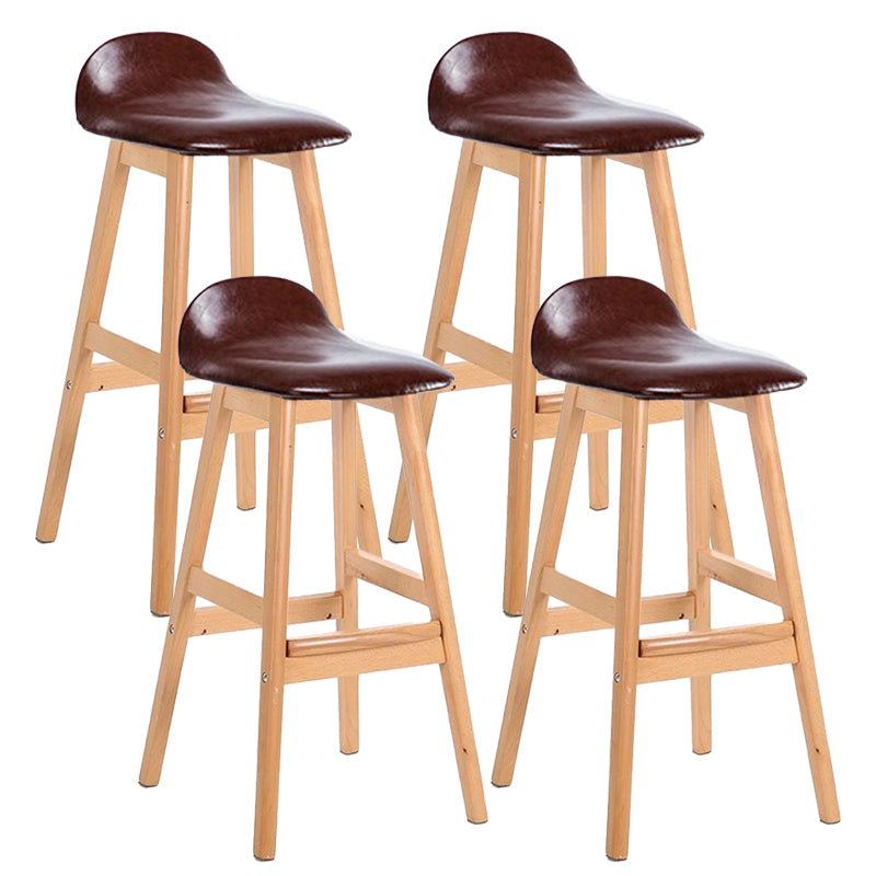 Tabouret de bas de pied de bas de pied de lin scandinave 27,55 '' tabouret de bar en caoutchouc